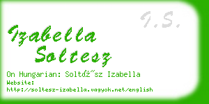 izabella soltesz business card